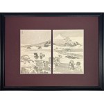 Katsushika Hokusai (1760-1849) "Fuji in a Hat," 1834, original from the famous series "100 Views of Mount Fuji."