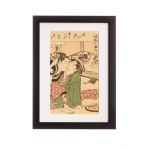 Shunga - set of three erotic ukiyo-e woodcuts