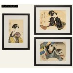 Three bijinga woodcuts