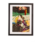Sceny z życia kobiet epoki Meiji - zestaw trzech drzeworytów ukiyo-e