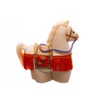 A pair of kimekomi "Ushi-i-wai" horse figurines - a souvenir from the Year of the Horse (ca. 1954-1966).