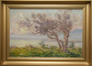 Stefan Pieniążek(1888 Słup-1958 Konstancin-Jeziorna),Fragment z zatoki Korynckiej