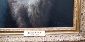 Józef Puacz(1863-1927), Portret damy w woalce(modelka z Monachium)