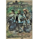 Konstantin A.Korovin(1861Moskwa-1939Paryż),Portret Fiodora Szalapina z dwoma kobietami,1924