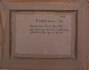 Wojciech Otton Fleck(1903-1972),W sadzie wiosną 1938