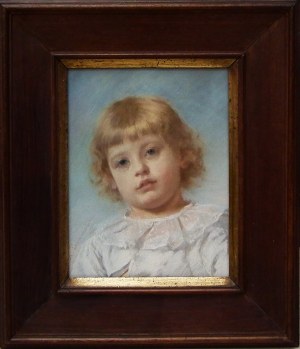 Kazimierz Pochwalski(1855 Kraków-1940 Kraków),Portret dziecka,1890