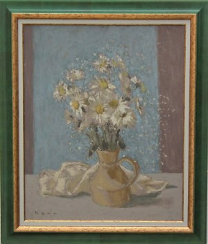 Benn Bencio Rabinowicz(1905 Białystok-1989 Paryż),Białe stokrotki z mgiełką,1987