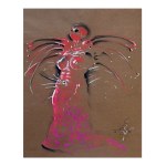 Franciszek STAROWIEYSKI (1930-2009), Pink figure sketch