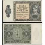 Poland, 1 zloty, 1.10.1938