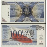 Poland, PWPW test banknote - 100th Anniversary of the Establishment of the General Staff of the Polish Army, 2018