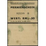 Sachsenhausen concentration camp, voucher for 0.50 mark, (1944)
