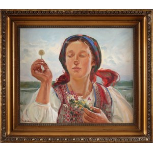 Wincenty WODZINOWSKI (1866-1940), Girl with a Dandelion.