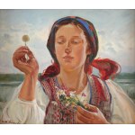 Wincenty WODZINOWSKI (1866-1940), "Girl with a Dandelion."