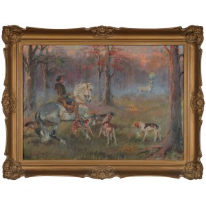 Jerzy KOSSAK (1886-1955), Vision des Heiligen Hubertus (1949)