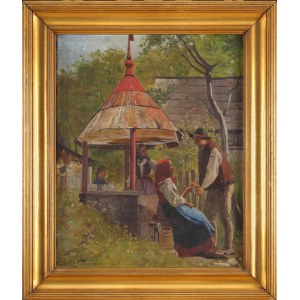 Antoni GRAMATYKA (1841-1922), Highlanders at the Well.