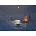 Soter JAXA-MAŁACHOWSKI (1867-1952), Nuit en mer (1937)