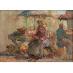 Erno ERB (1878-1943), At the Market - Bribes at the Stalls.