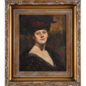 Józef MĘCINA-KRZESZ (1860-1934), Dama z kolią