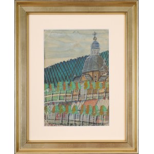 NIKIFOR Krynicki (1895-1968), Drewniany kościół w Krynicy-Zdroju