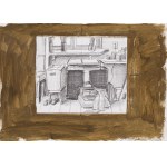 Jaroslaw Modzelewski (b. 1955, Warsaw), Sketch for the painting 