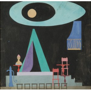Kazimierz Mikulski (1918 Kraków - 1998 Kraków), Set design for the play Night of Miracles, 1955