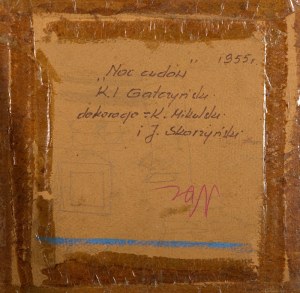 Kazimierz Mikulski (1918 Kraków - 1998 Kraków), Projekt scenografii przedstawienia „Noc cudów”, 1955