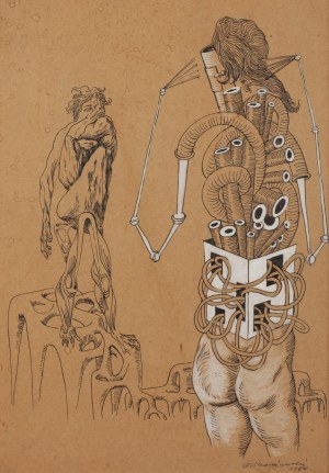 Jerzy Skarżyński (1924 Kraków - 2004 Kraków), Dialog surrealistyczny, 1950