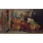 Maurycy Gottlieb (1856 Drohobych - 1879 Krakow), Sigismund Augustus and Barbara Giżanka, circa 1874.