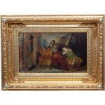 Maurycy Gottlieb (1856 Drohobych - 1879 Krakow), Sigismund Augustus and Barbara Giżanka, circa 1874.