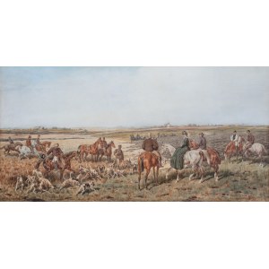 Juliusz Kossak (1824 Nowy Wiśnicz - 1899 Kraków), Hunting in the Podolia Governorate, 1874.