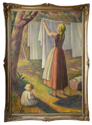 Władysław Roguski (1890 Warszawa - 1940 Poznań), Wieszanie prania