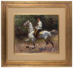 Zygmunt Rozwadowski (1870 Lwów - 1950 Zakopane), Jeździec z psem, 1921 r.