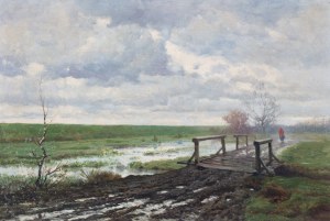 Józef Rapacki (1871 Warszawa - 1929 Olszanka k. Skierniewic), Pejzaż/Zła droga, 1912 r.