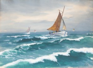 Soter Jaxa-Małachowski (1867 Wolanów - 1952 Kraków), Na morzu, 1939 r.
