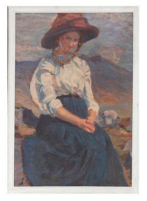 Albert Lipczinski (1876 Lebork - 1974 Sopot), Portret dziewczyny
