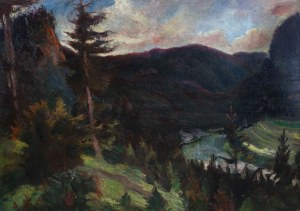 Fryderyk Pautsch (1887 Delatyn - 1950 Kraków), Przełom Dunajca wieczorem, 1931 r.
