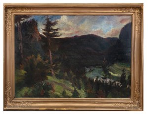 Fryderyk Pautsch (1887 Delatyn - 1950 Kraków), Przełom Dunajca wieczorem, 1931 r.