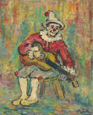 Nathan Gutman (1914 Warszawa - 1990 Paryż), Pierrot grający na gitarze