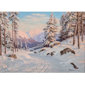 Paul Weimann (1867 Wroclaw -1945 Jelenia Gora), Winter - view of Sněžka, 1943.