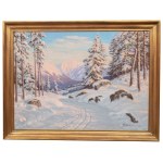 Paul Weimann (1867 Wroclaw -1945 Jelenia Gora), Winter - view of Sněžka, 1943.