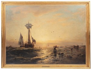 Eduard Hildebrandt (1817 Gdańsk-1868 Berlin), O zachodzie, 1854 r.