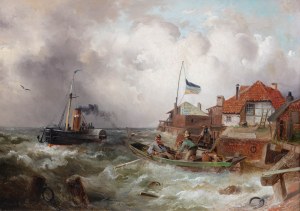 Paul Köster (1855 Brema -1946), Sztorm u wybrzeża