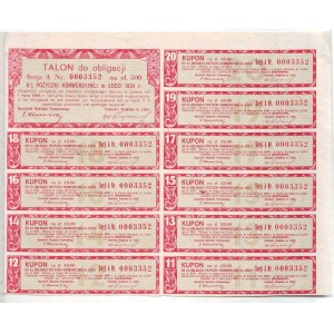 Łódź 6% Series A Conversion Loan for 500 zloty, Łódź 1934.