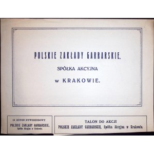 Polskie Zakłady Garbarskie Kraków Ludwinów, 25 shares at 500 per 12500 marks, 1921.