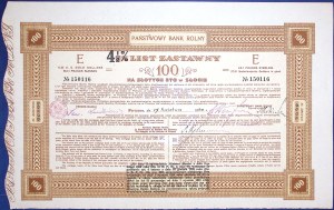 Staatliche Landwirtschaftsbank, Hypothekenanleihe 7 % zu 4,5 % für 100 PLN vom 19(30).