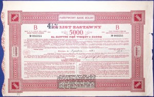 State Agricultural Bank, 7 %/4,5 % Hypothekenanleihe über 5.000 £ vom 19(28).