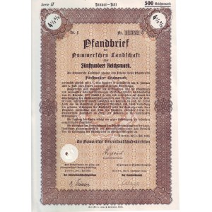 Sada tapiet: 10 záložných listov (Pfandbrief) Pomoranskej krajiny, Štetín 1940