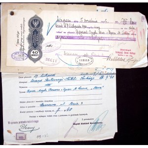 Bill of exchange 10 Warsaw 1926 for 100 zloty , private printing Hotel Saski
