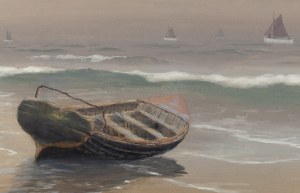 Soter Jaxa Małachowski (1867 Wolanów pod Odessą - 1952 Kraków), Łódź na brzegu morza, 1933