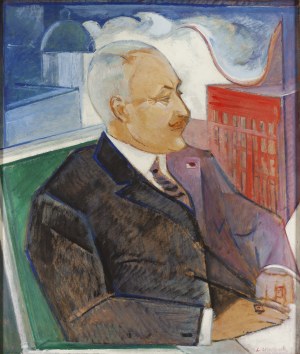 Leon Kazimierz Antoni Chwistek (1884 Kraków - 1944 Barwisze k. Moskwy), Portret Kazimierza Władysława Kumanieckiego, 1927